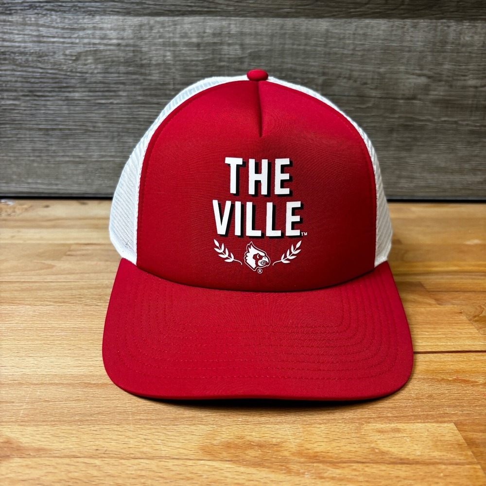 Louisville Cardinals Hat Cap‎ Snapback Red Trucker Adidas Adjustable The Ville